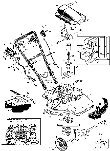 Exploded Diagram A Diagram and Parts List for 35512 Type 4 Black and Decker Lawn Mower